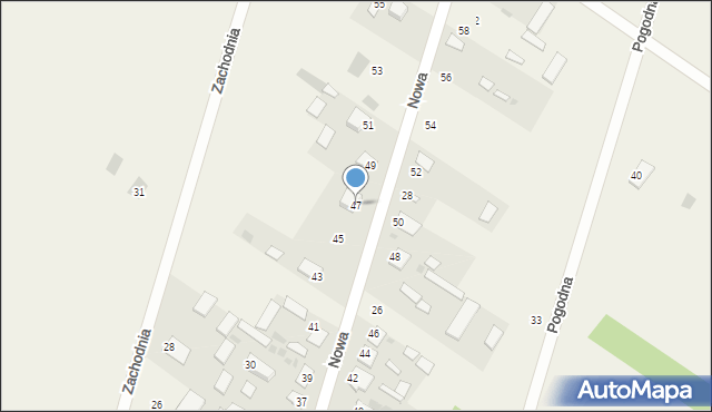 Gręzówka, Nowa, 47, mapa Gręzówka