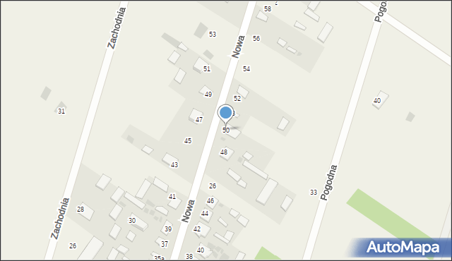 Gręzówka, Nowa, 50, mapa Gręzówka