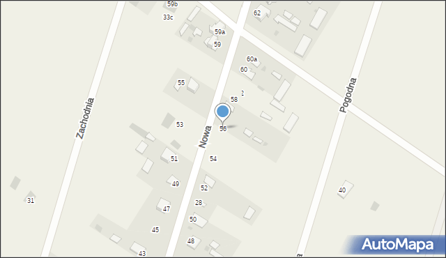 Gręzówka, Nowa, 56, mapa Gręzówka