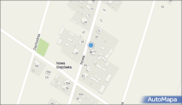 Gręzówka, Nowa, 66, mapa Gręzówka