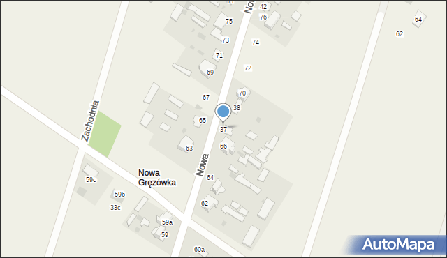 Gręzówka, Nowa, 68, mapa Gręzówka