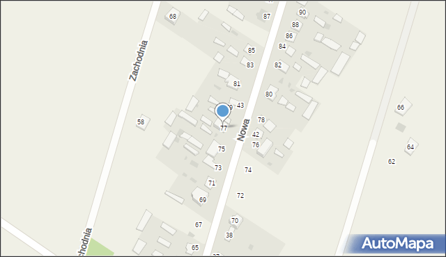 Gręzówka, Nowa, 77, mapa Gręzówka