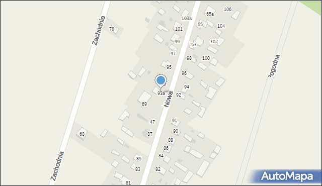 Gręzówka, Nowa, 93a, mapa Gręzówka