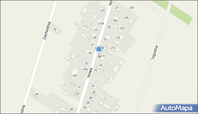 Gręzówka, Nowa, 96, mapa Gręzówka