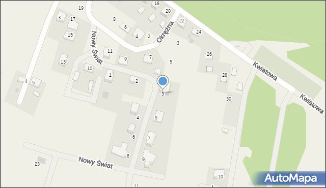 Gródek, Nowy Świat, 3, mapa Gródek