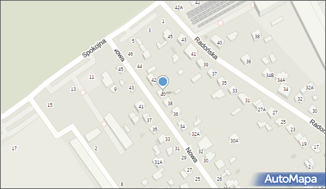 Grodzisk Mazowiecki, Nowa, 40, mapa Grodzisk Mazowiecki