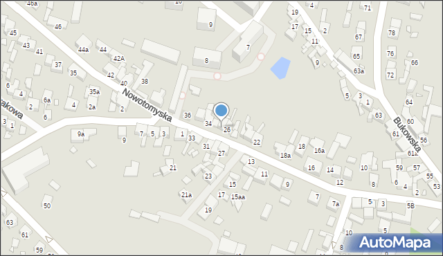 Grodzisk Wielkopolski, Nowotomyska, 28, mapa Grodzisk Wielkopolski