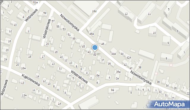 Grodzisk Wielkopolski, Nowotomyska, 41, mapa Grodzisk Wielkopolski