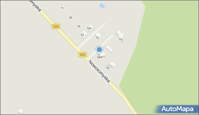 Grodzisk Wielkopolski, Nowotomyska, 60A, mapa Grodzisk Wielkopolski