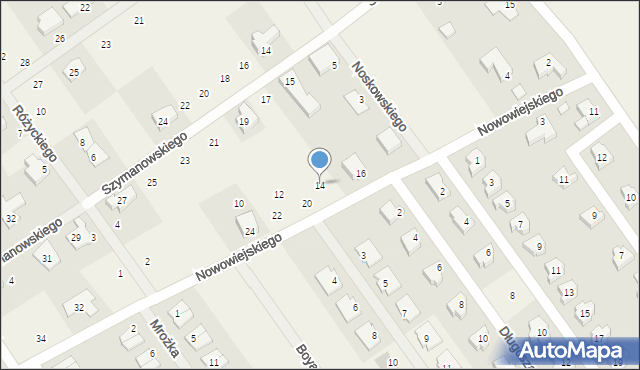 Gruszczyn, Nowowiejskiego Feliksa, 14, mapa Gruszczyn