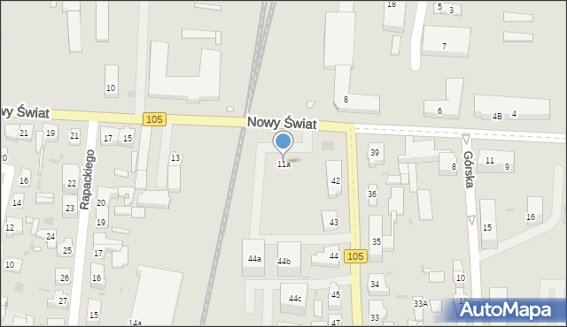 Gryfice, Nowy Świat, 11a, mapa Gryfice