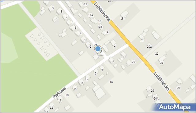 Gwoździany, Nowa, 1, mapa Gwoździany