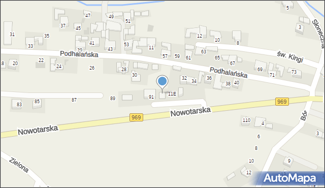 Harklowa, Nowotarska, 91a, mapa Harklowa