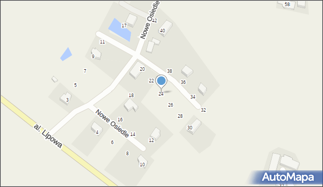 Hopy, Nowe Osiedle, 24, mapa Hopy