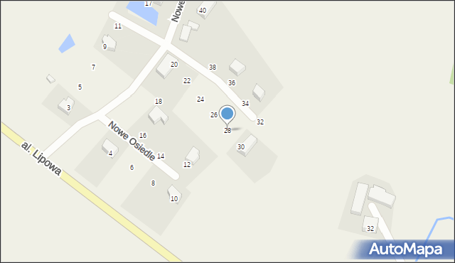 Hopy, Nowe Osiedle, 28, mapa Hopy