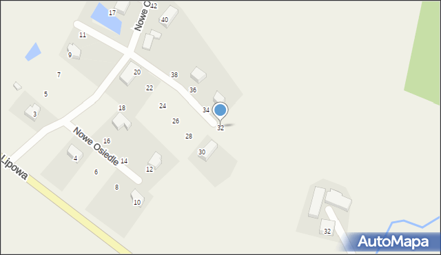 Hopy, Nowe Osiedle, 32, mapa Hopy