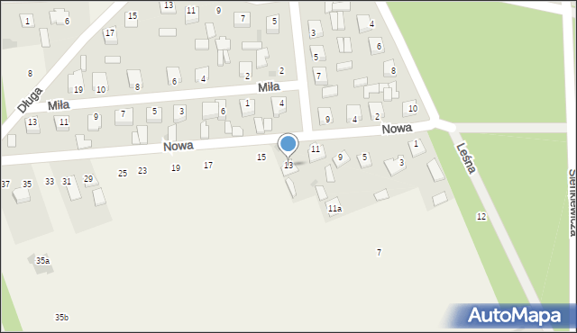 Huta-Dąbrowa, Nowa, 13, mapa Huta-Dąbrowa