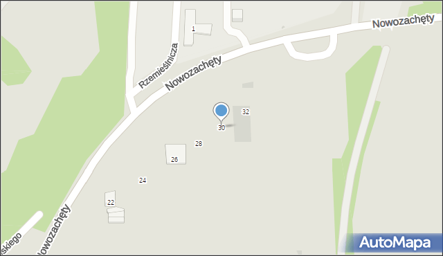 Imielin, Nowozachęty, 30, mapa Imielin