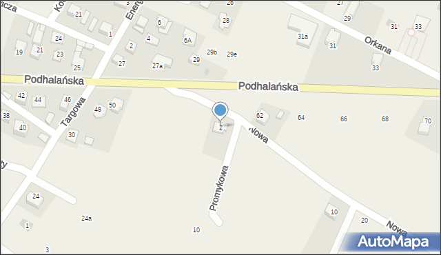 Jabłonka, Nowa, 2, mapa Jabłonka