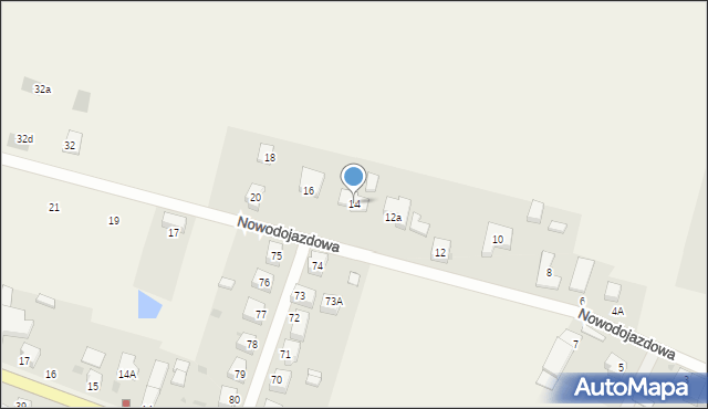 Jaczkowice, Nowodojazdowa, 14, mapa Jaczkowice
