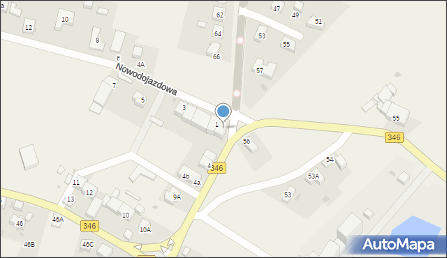 Jaczkowice, Nowodojazdowa, 1a, mapa Jaczkowice