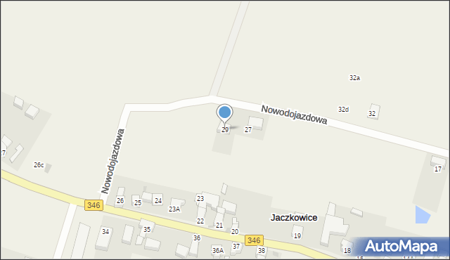 Jaczkowice, Nowodojazdowa, 29, mapa Jaczkowice