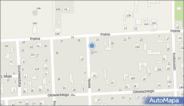 Jadów, Nowa, 12, mapa Jadów