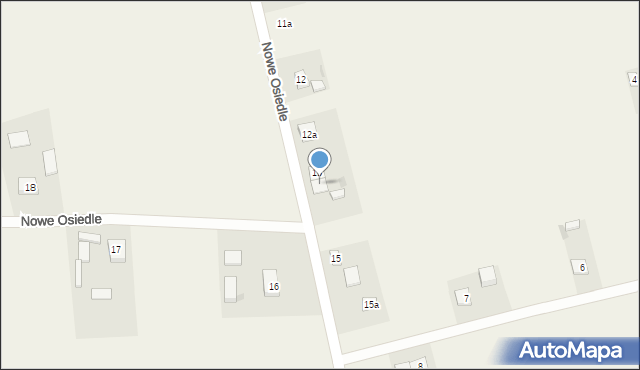 Jaksice, Nowe Osiedle, 14, mapa Jaksice