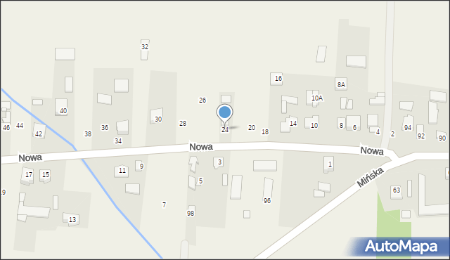 Jakubów, Nowa, 24, mapa Jakubów