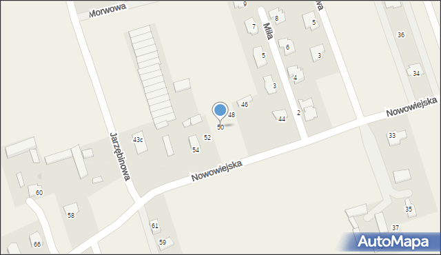 Jakubowice Konińskie-Kolonia, Nowowiejska, 50, mapa Jakubowice Konińskie-Kolonia