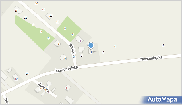 Jamielnik, Nowomiejska, 8, mapa Jamielnik