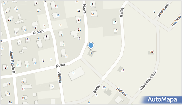 Jamielnik, Nowa, 8, mapa Jamielnik