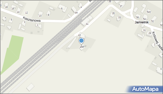 Jamielnik, Nowomiejska, 43A, mapa Jamielnik