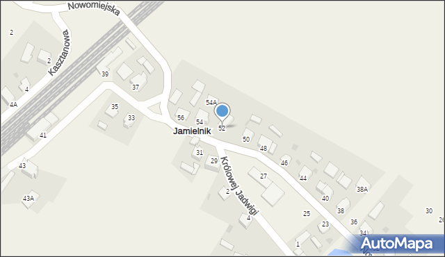 Jamielnik, Nowomiejska, 52, mapa Jamielnik