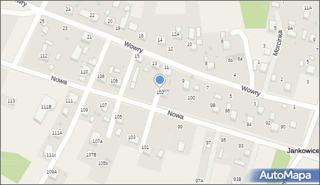 Jankowice, Nowa, 102, mapa Jankowice