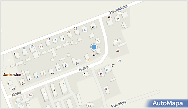 Jankowice, Nowa, 20, mapa Jankowice