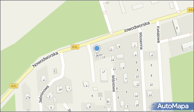 Janówek Pierwszy, Nowodworska, 15, mapa Janówek Pierwszy