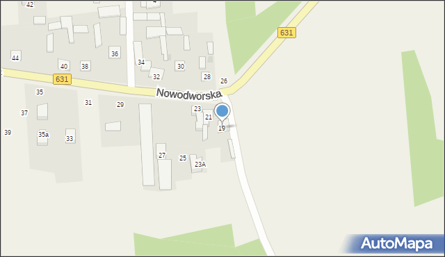 Janówek Pierwszy, Nowodworska, 19, mapa Janówek Pierwszy