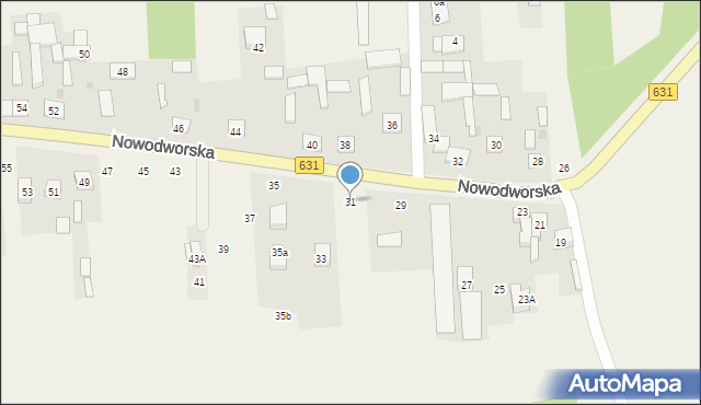 Janówek Pierwszy, Nowodworska, 31, mapa Janówek Pierwszy