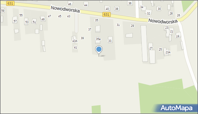 Janówek Pierwszy, Nowodworska, 35b, mapa Janówek Pierwszy