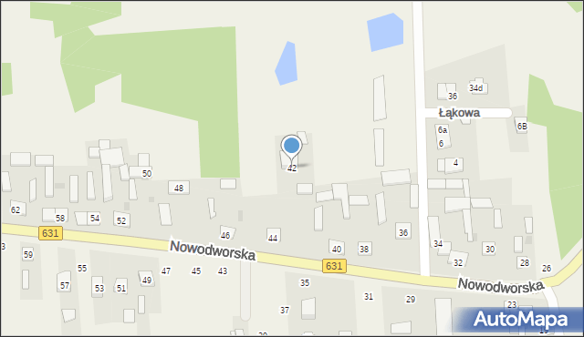 Janówek Pierwszy, Nowodworska, 42, mapa Janówek Pierwszy