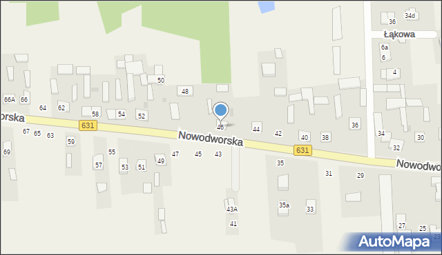 Janówek Pierwszy, Nowodworska, 46, mapa Janówek Pierwszy