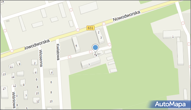 Janówek Pierwszy, Nowodworska, 7a, mapa Janówek Pierwszy