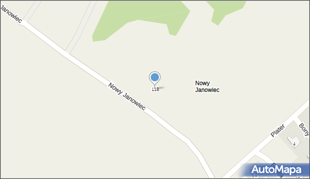 Janowiec, Nowy Janowiec, 11B, mapa Janowiec