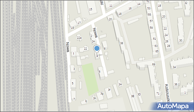 Jarocin, Nowa, 4, mapa Jarocin