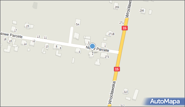 Jarocin, Nowe Parcele, 2, mapa Jarocin