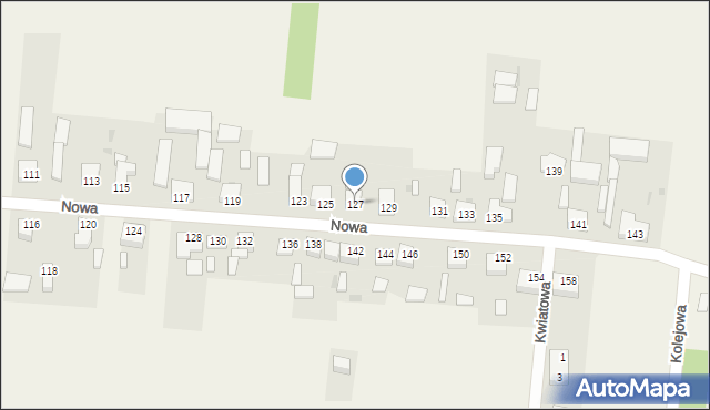 Jarosty, Nowa, 127, mapa Jarosty