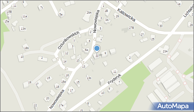 Jaworzno, Nowowiejska, 11, mapa Jaworzno