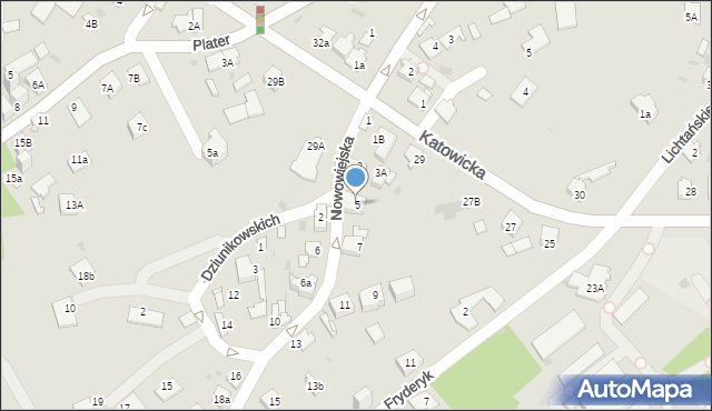 Jaworzno, Nowowiejska, 5, mapa Jaworzno