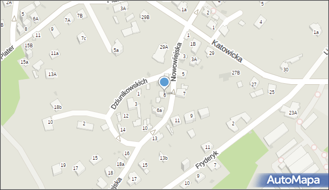 Jaworzno, Nowowiejska, 6, mapa Jaworzno